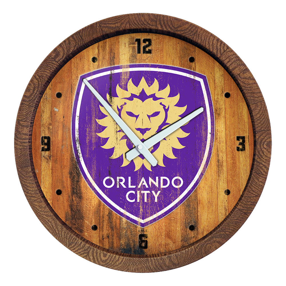 Orlando City: Weathered "Faux" Barrel Top Clock  