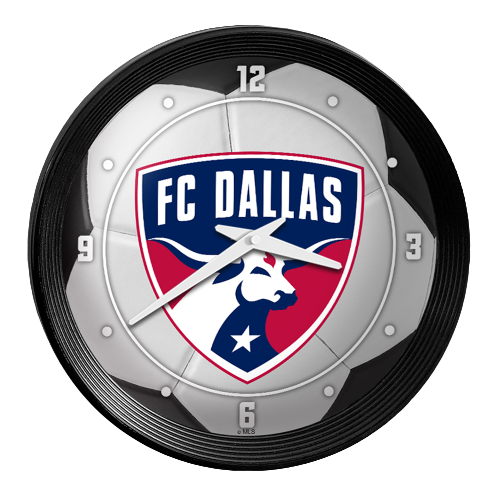 FC Dallas: Soccer Ball - Ribbed Frame Wall Clock  