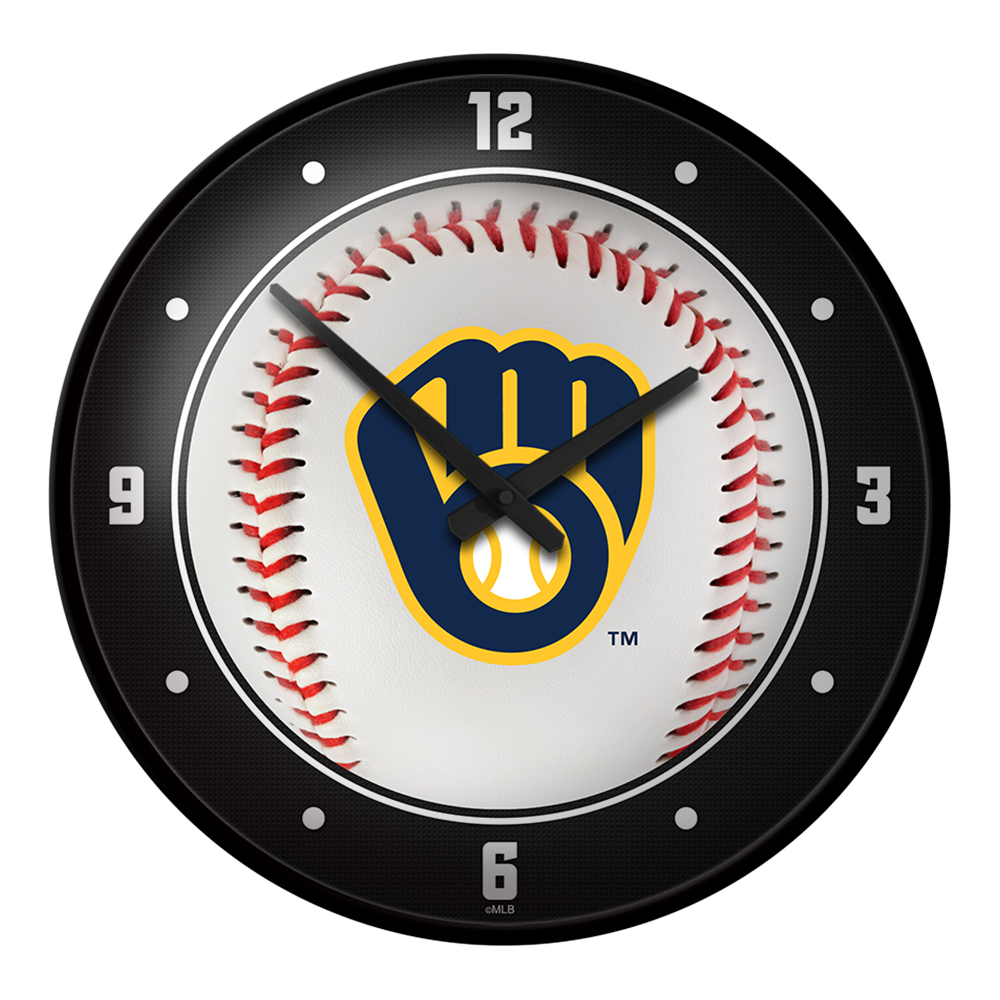 Milwaukee Brewers Baseball - Modern Disc Wall Clock  