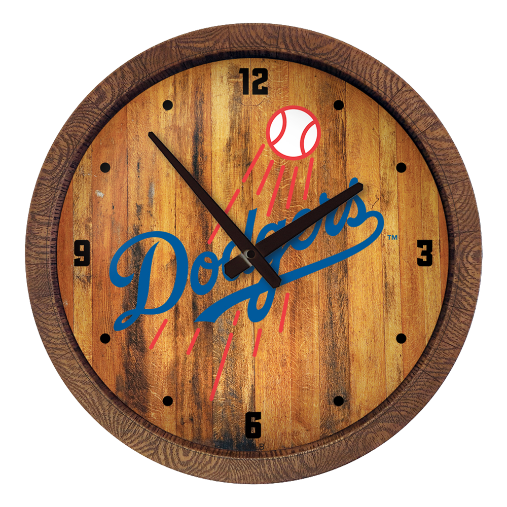 Los Angeles Dodgers "Faux" Barrel Top Clock  