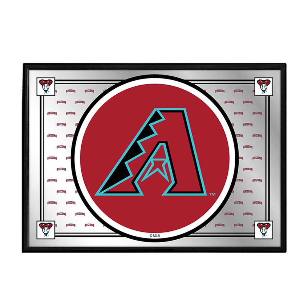 Arizona Diamondbacks Team Spirit - Framed Mirrored Wall Sign  