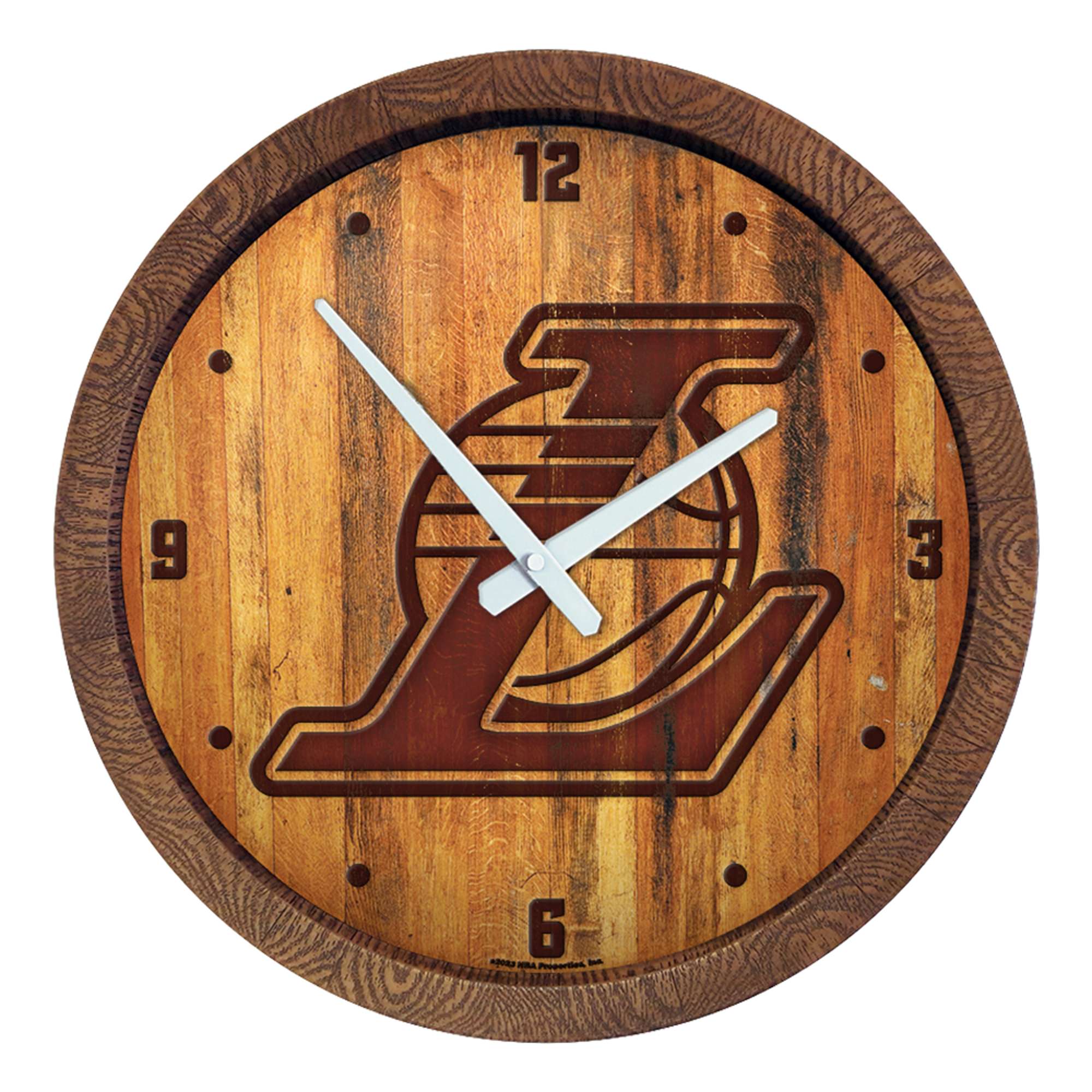 Los Angeles Lakers: Logo - "Faux" Barrel Top Clock    