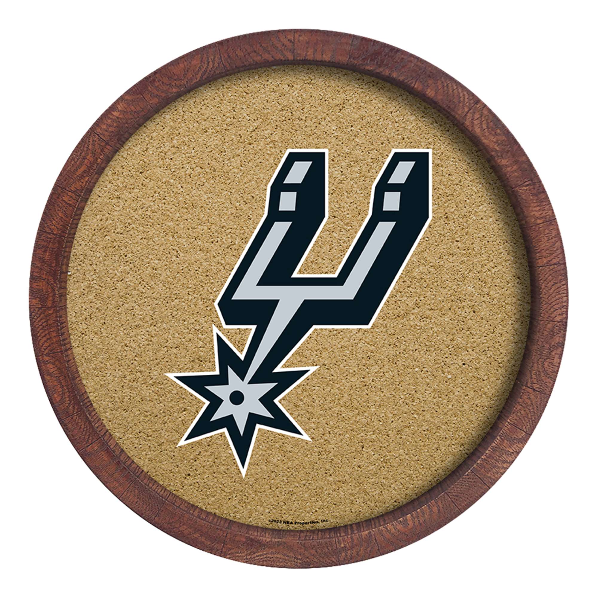 San Antonio Spurs: "Faux" Barrel Framed Cork Board    