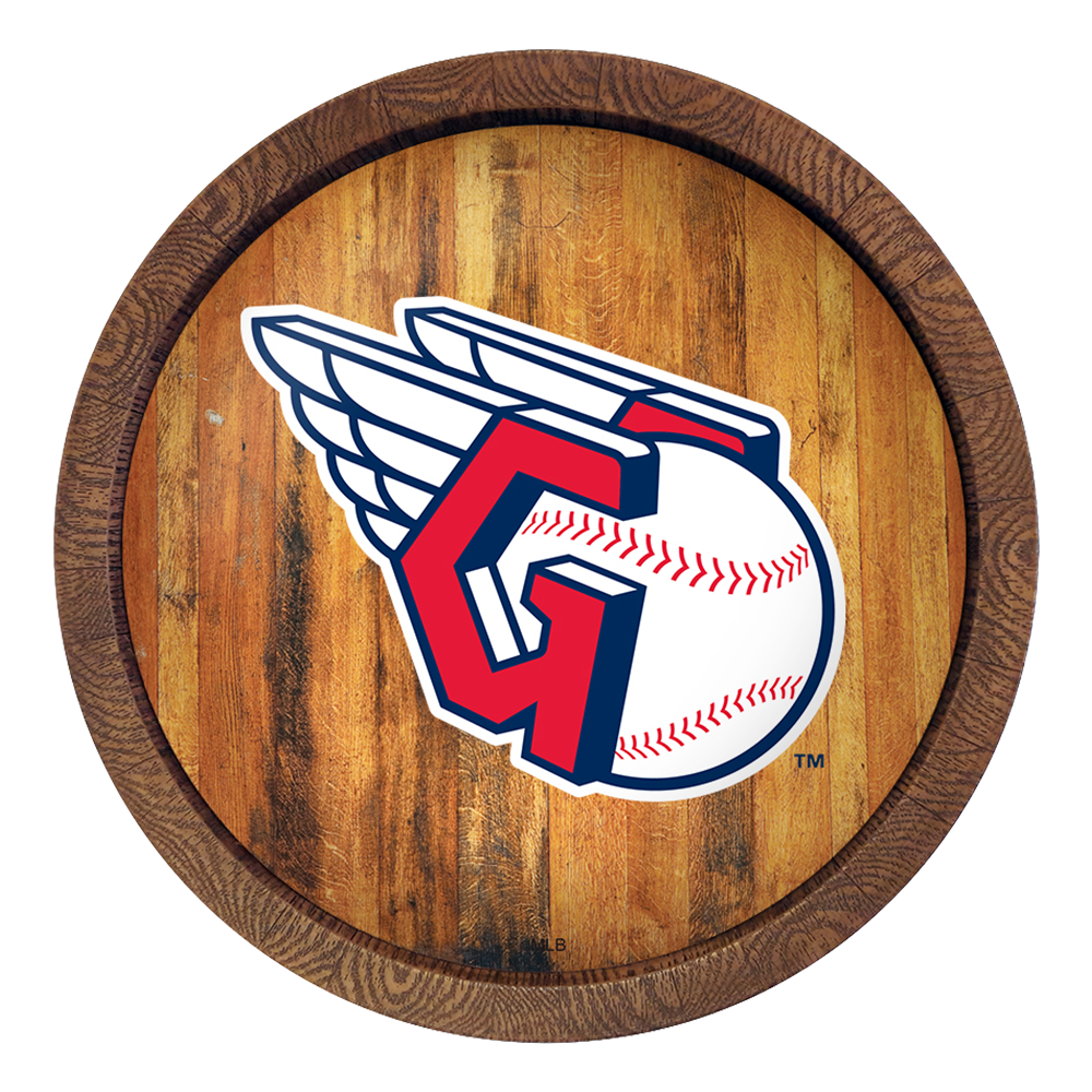 Cleveland Guardians "Faux" Barrel Top Sign  