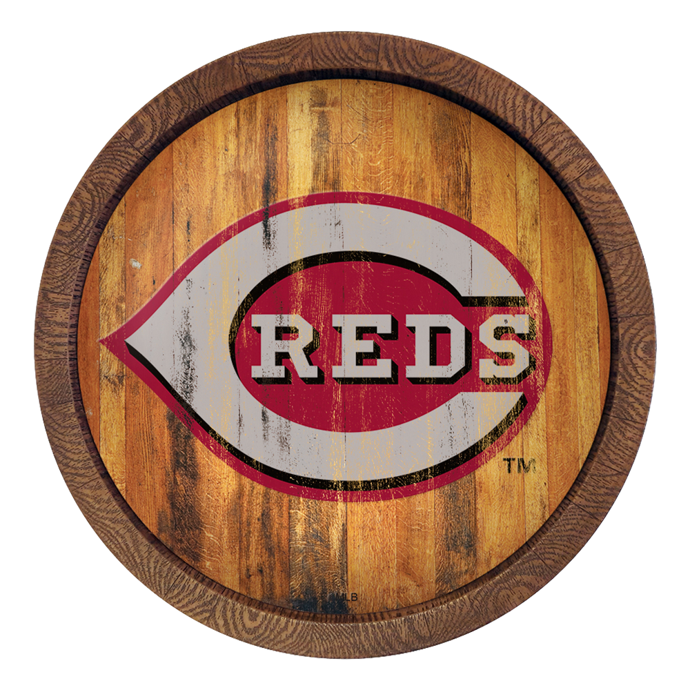 Cincinnati Reds Weathered "Faux" Barrel Top Sign  