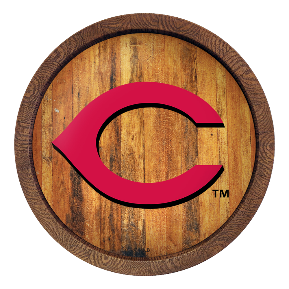 Cincinnati Reds Logo - "Faux" Barrel Top Sign  