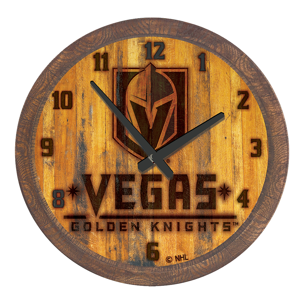 Vegas Golden Knights Branded "Faux" Barrel Top Wall Clock  