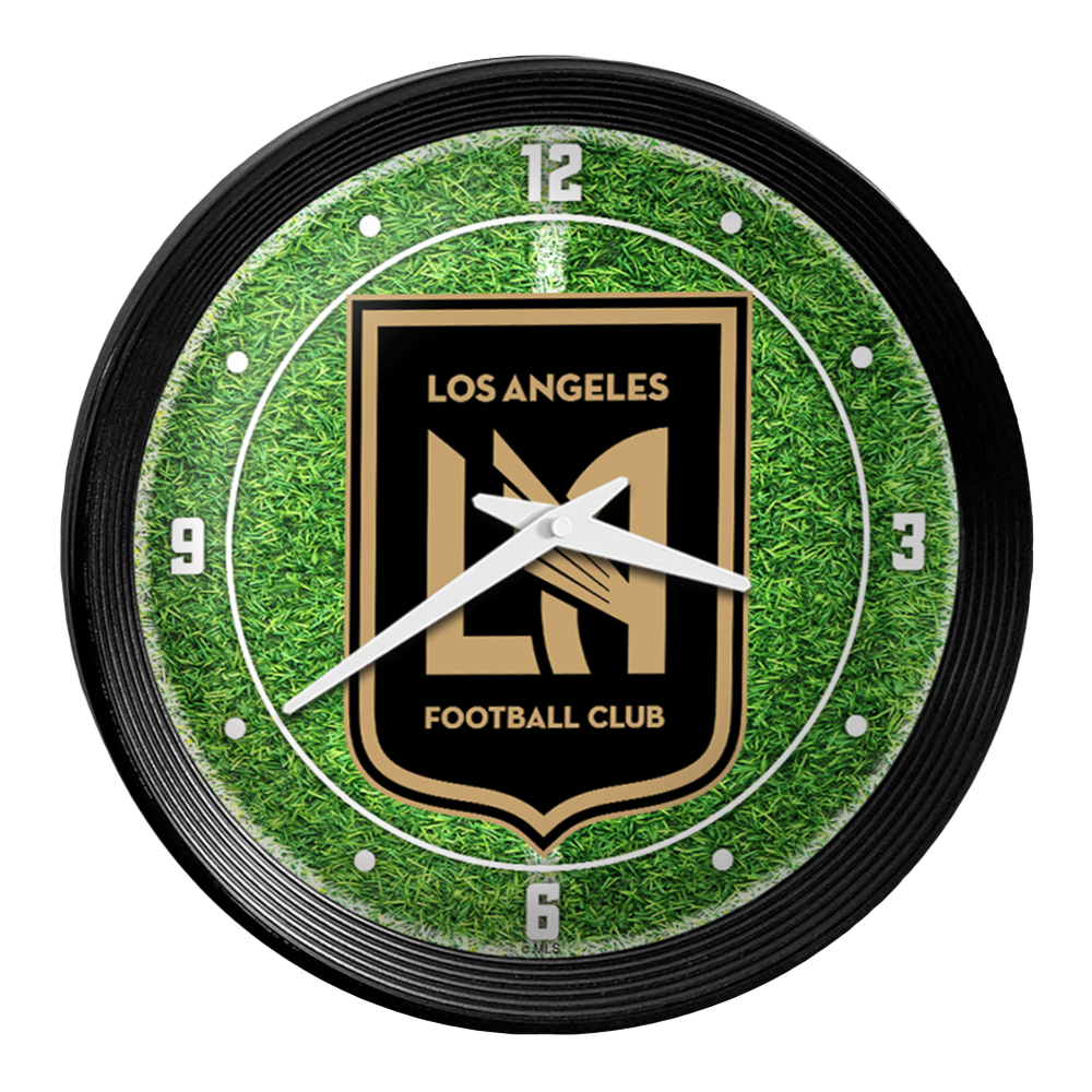 Los Angeles Football Club: Pitch - Ribbed Frame Wall Clock