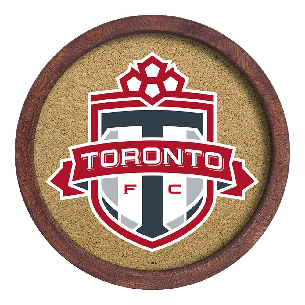 Toronto FC: "Faux" Barrel Framed Cork Board  