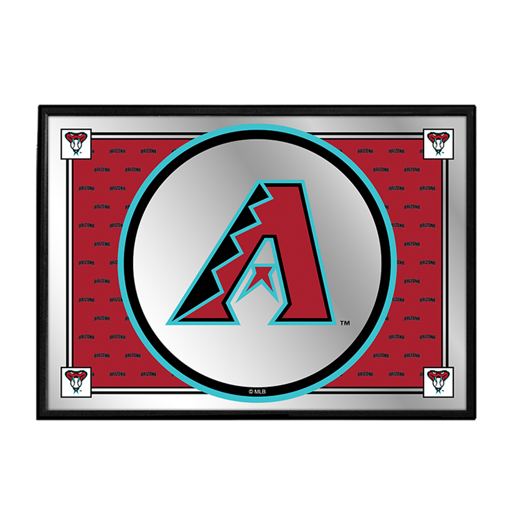 Arizona Diamondbacks Team Spirit - Framed Mirrored Wall Sign  