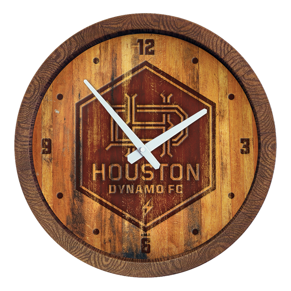 Houston Dynamo: Branded "Faux" Barrel Top Clock  