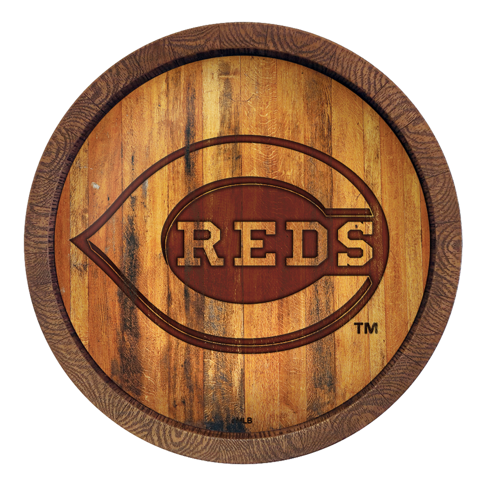 Cincinnati Reds Branded "Faux" Barrel Top Sign  