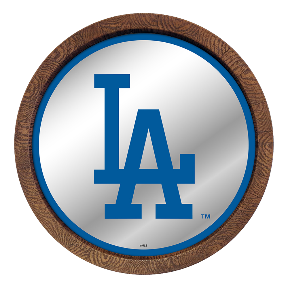Los Angeles Dodgers Logo - "Faux" Barrel Top Mirrored Wall Sign  