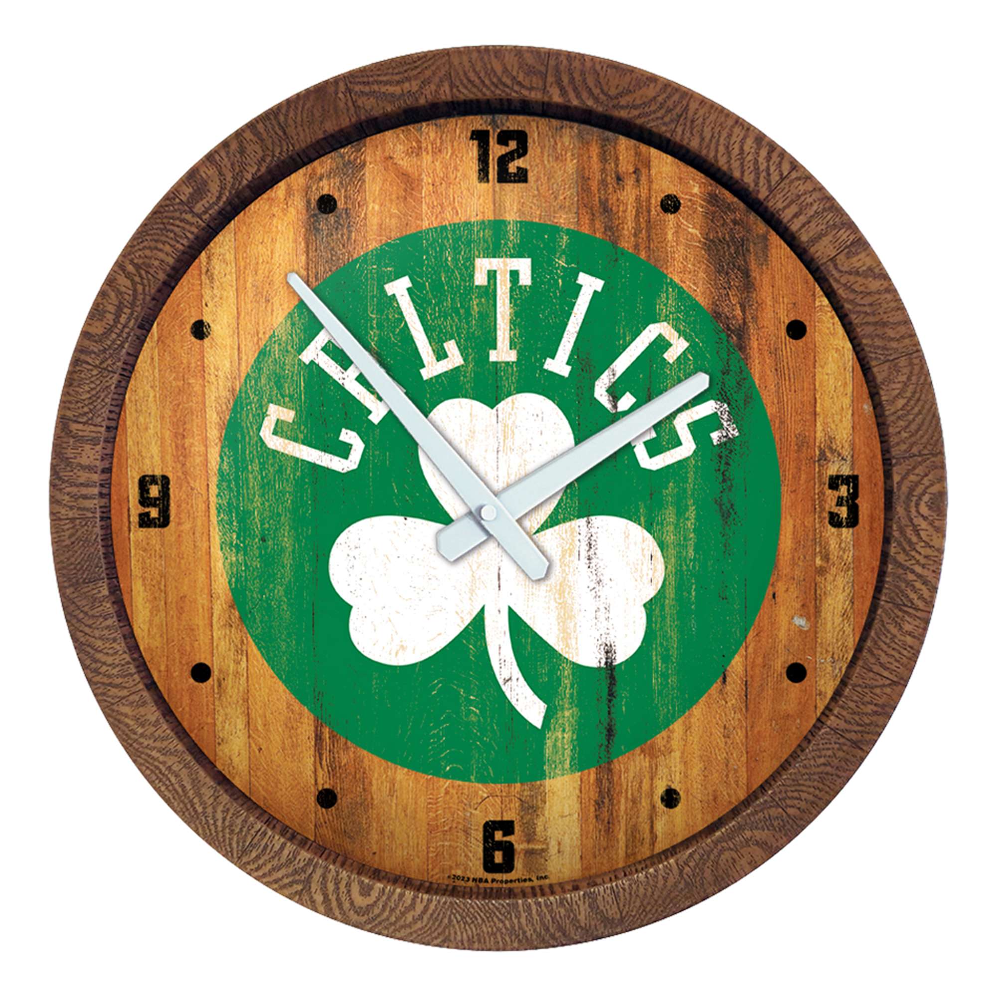 Boston Celtics: Logo - "Faux" Barrel Top Clock    