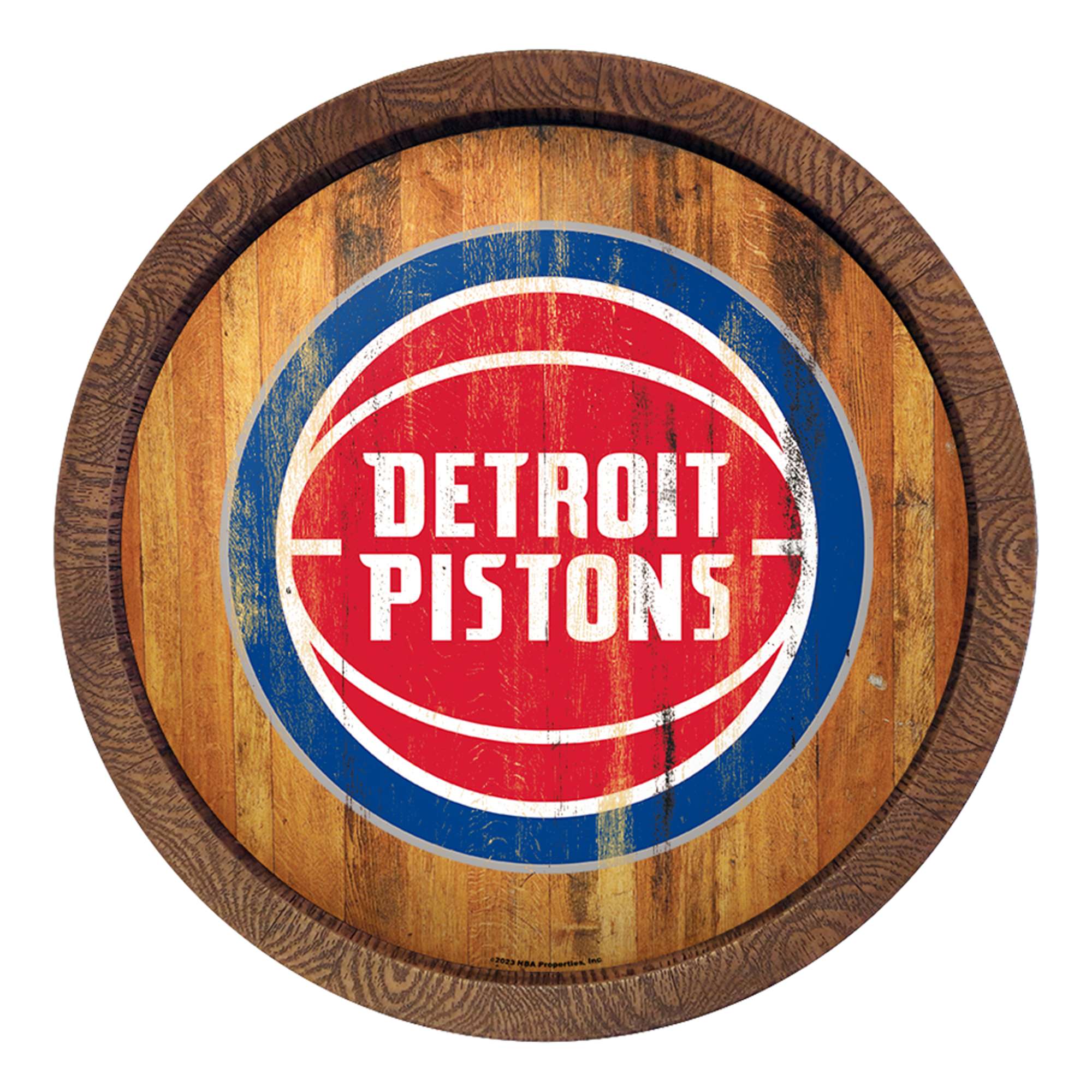 Detroit Pistons: "Faux" Barrel Top Sign    