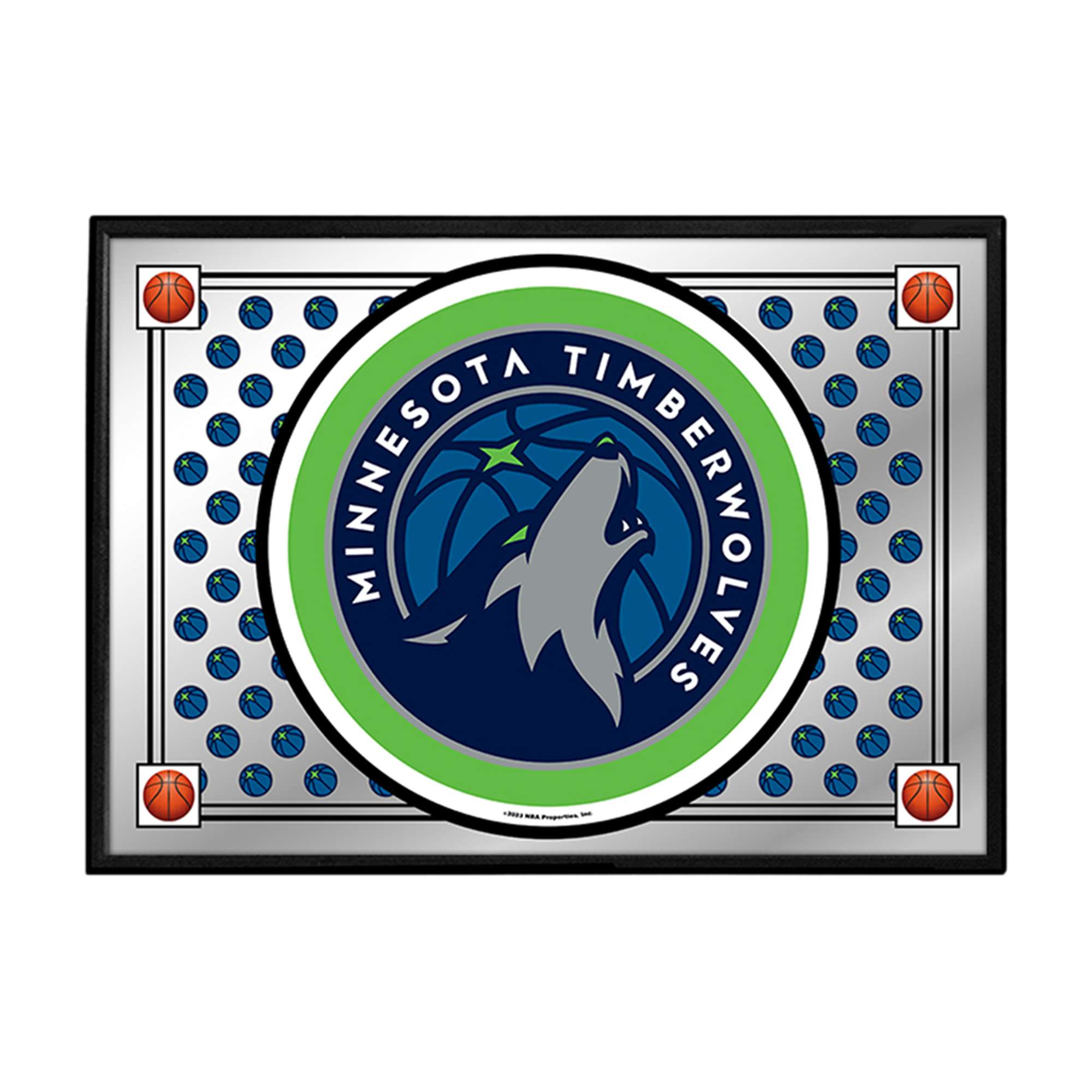 Minnesota Timberwolves: Team Spirit - Framed Mirrored Wall Sign
