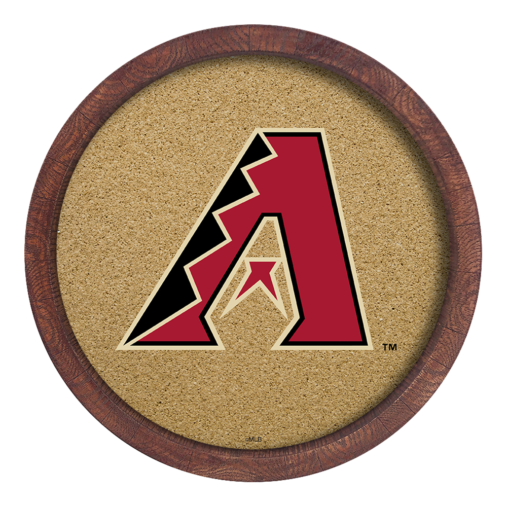 Arizona Diamondbacks "Faux" Barrel Framed Cork Board  