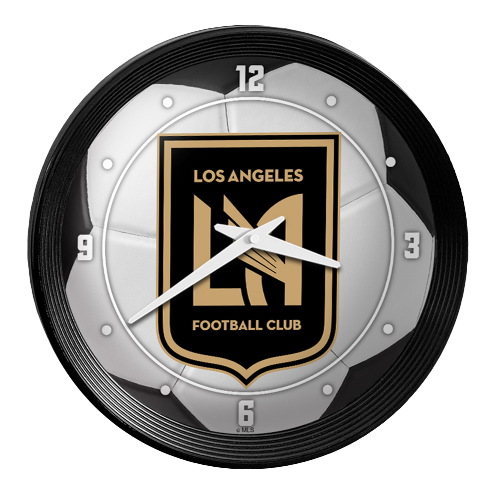 Los Angeles Football Club: Soccer Ball - Ribbed Frame Wall Clock  