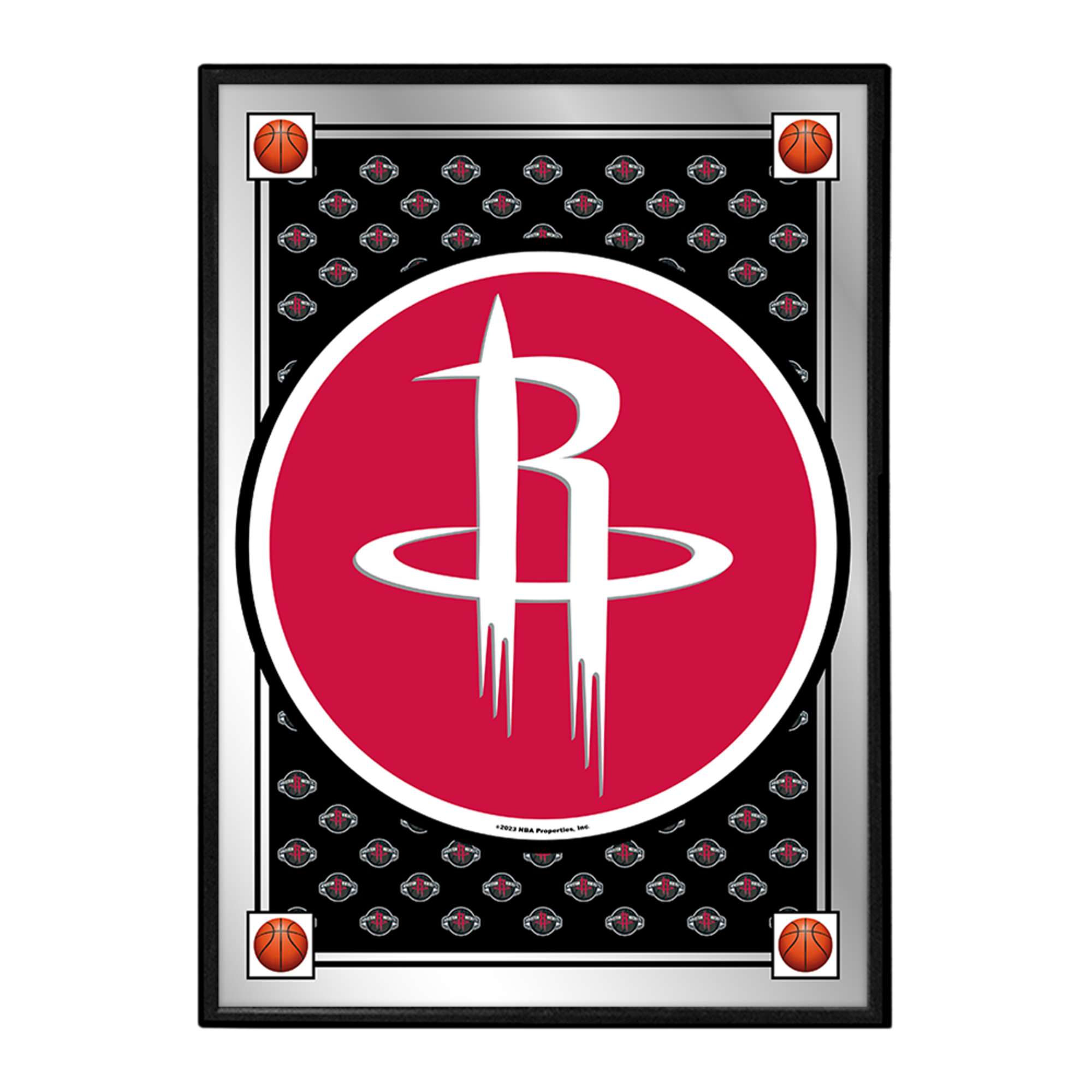 Houston Rockets: Team Spirit - Framed Mirrored Wall Sign