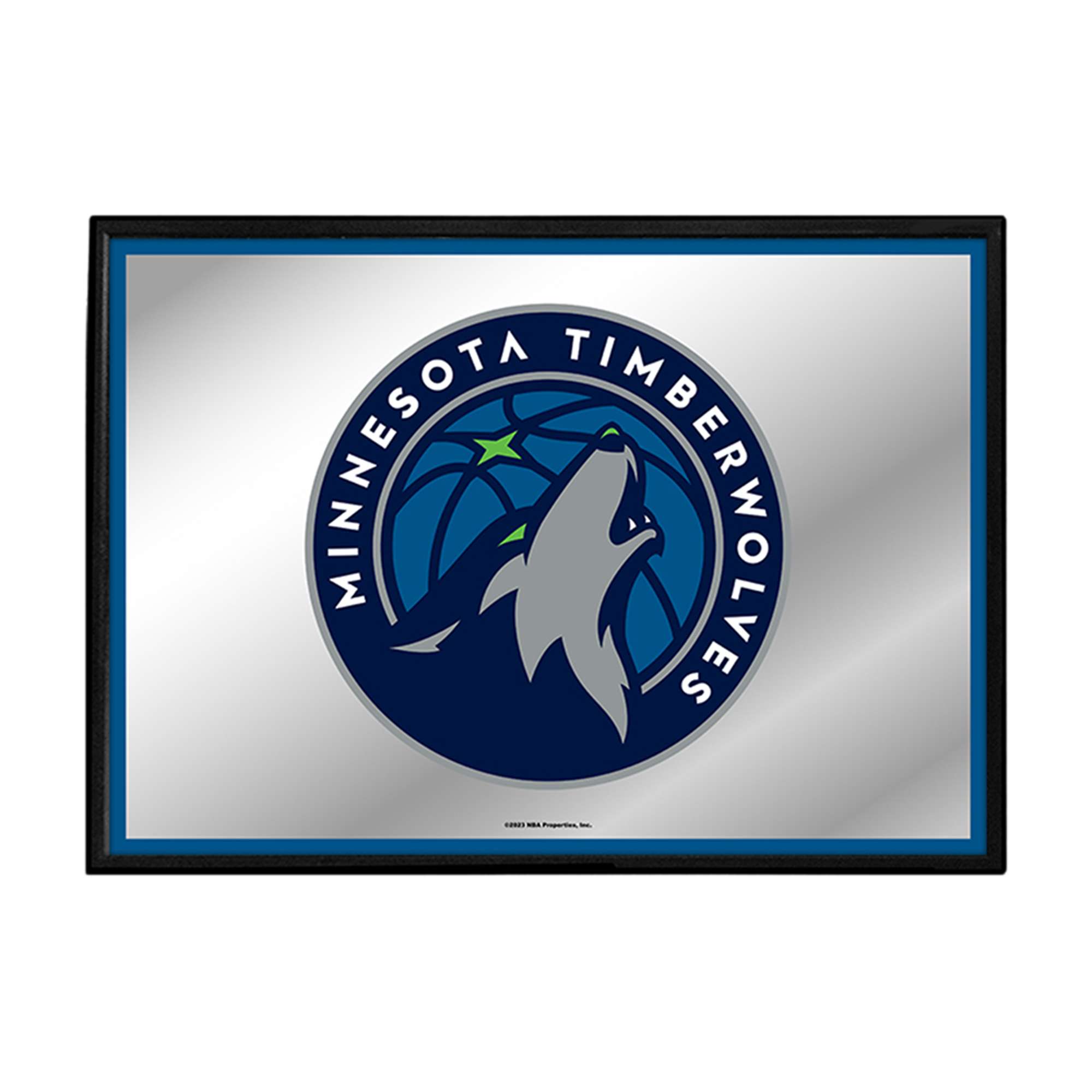 Minnesota Timberwolves: Framed Mirrored Wall Sign