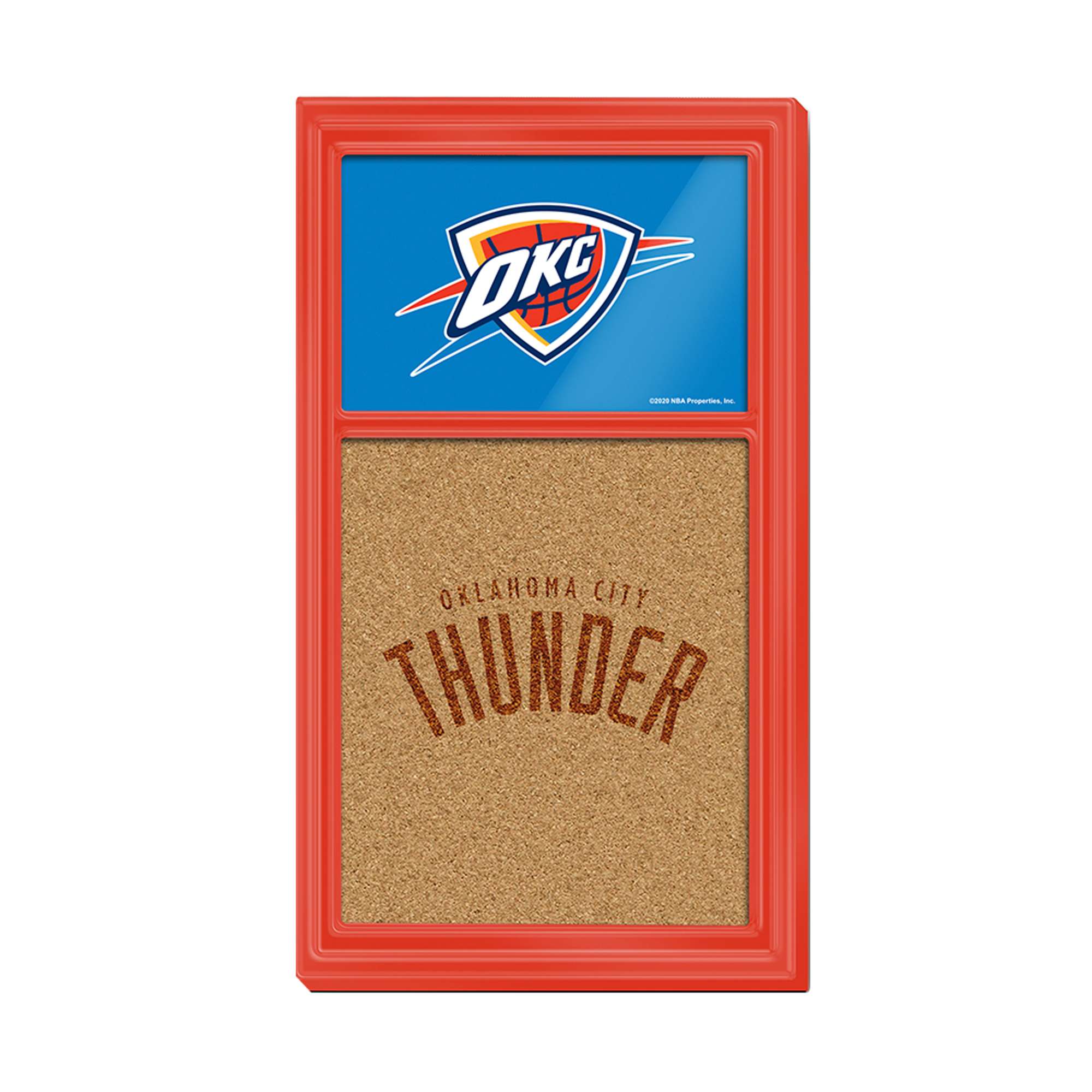Oklahoma City Thunder: Dual Logo - Cork Note Board