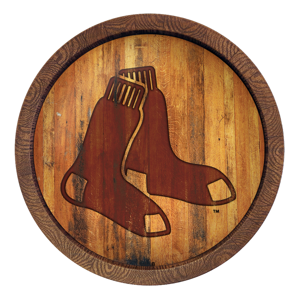 Boston Red Sox Branded "Faux" Barrel Top Sign  