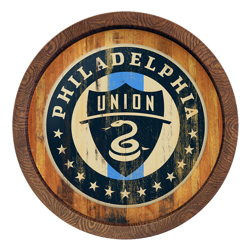 Philadelphia Union: Weathered "Faux" Barrel Top Sign  