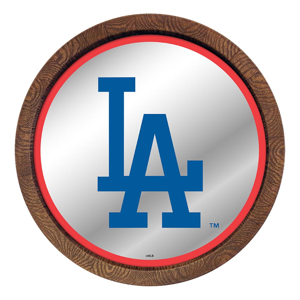 Los Angeles Dodgers Logo - "Faux" Barrel Top Mirrored Wall Sign  