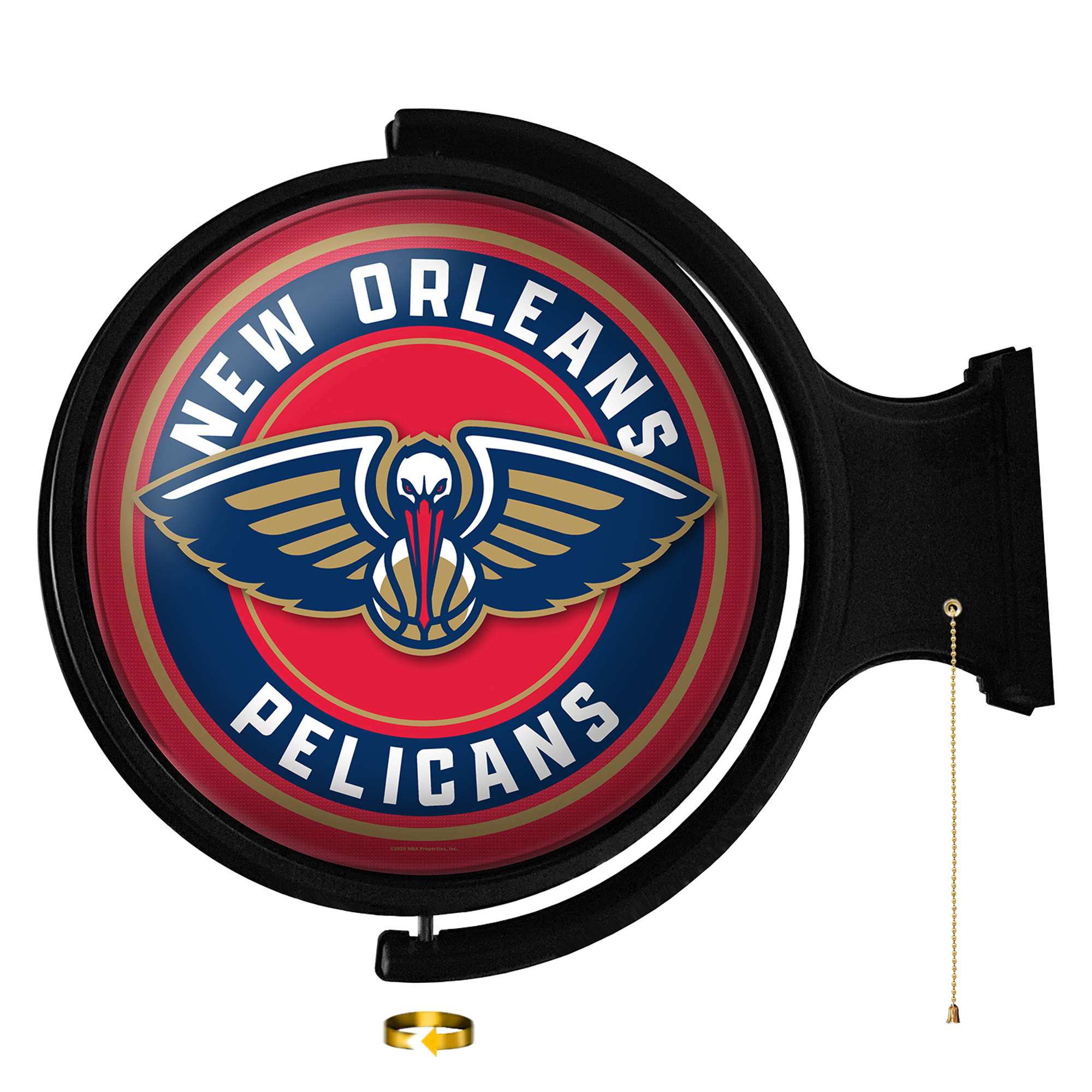 New Orleans Pelicans: Original Round Rotating Lighted Wall Sign