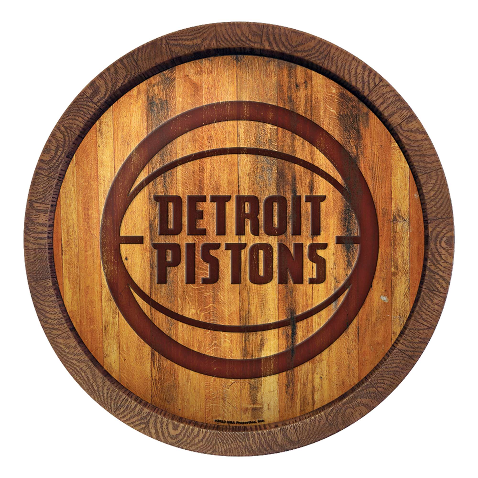 Detroit Pistons: "Faux" Barrel Top Sign    