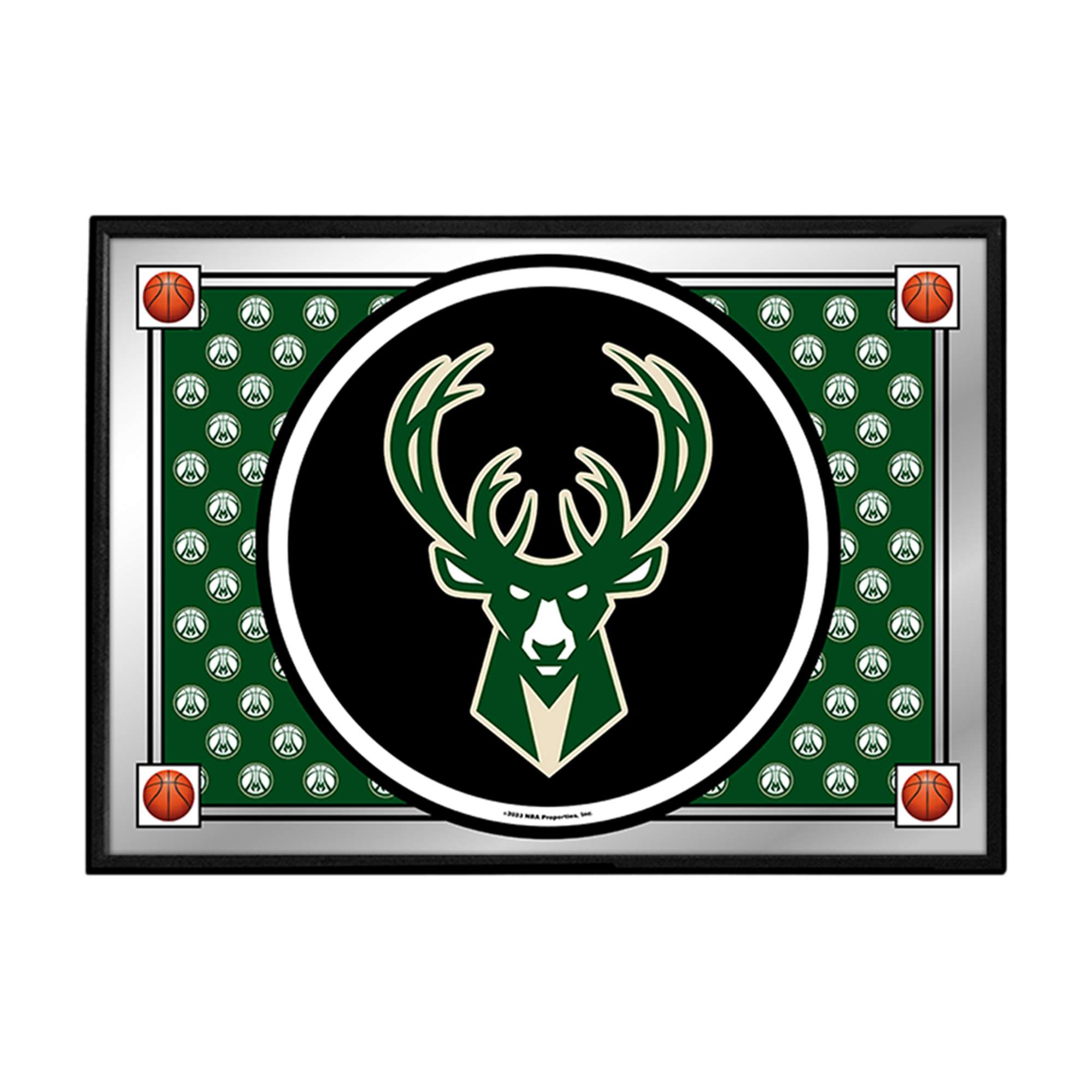 Milwaukee Bucks: Team Spirit - Framed Mirrored Wall Sign