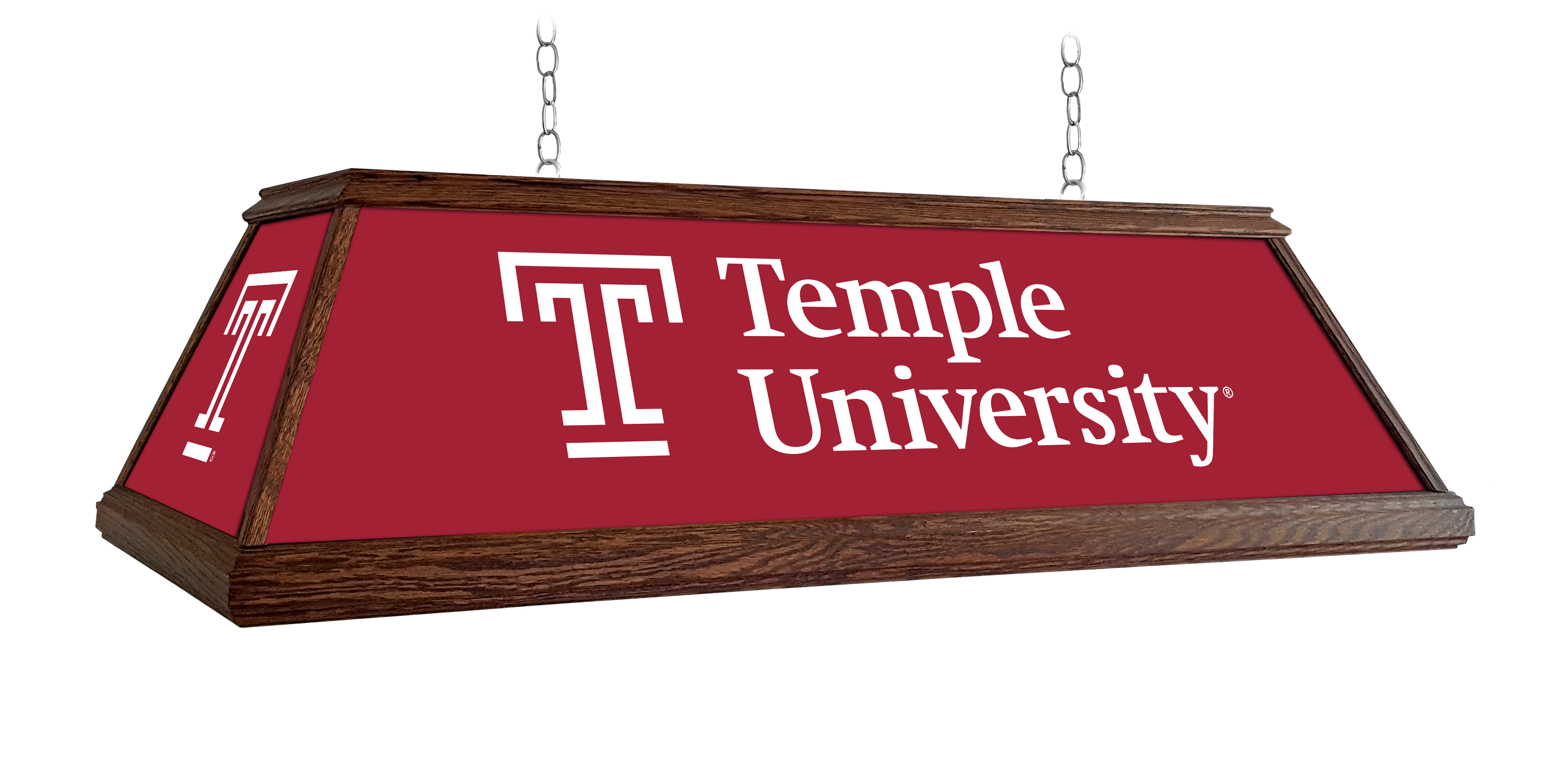 Temple Owls Premium Wood Pool Table Light