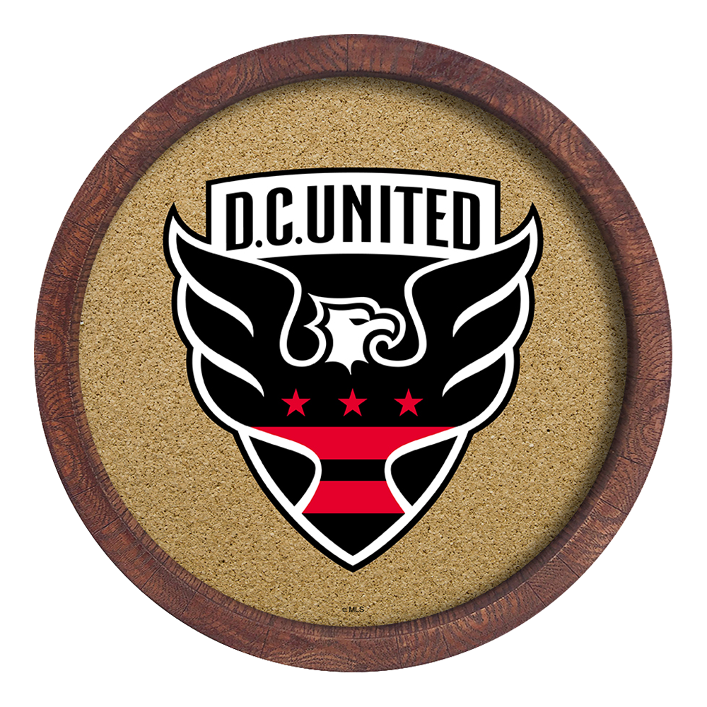 D.C. United: "Faux" Barrel Framed Cork Board  