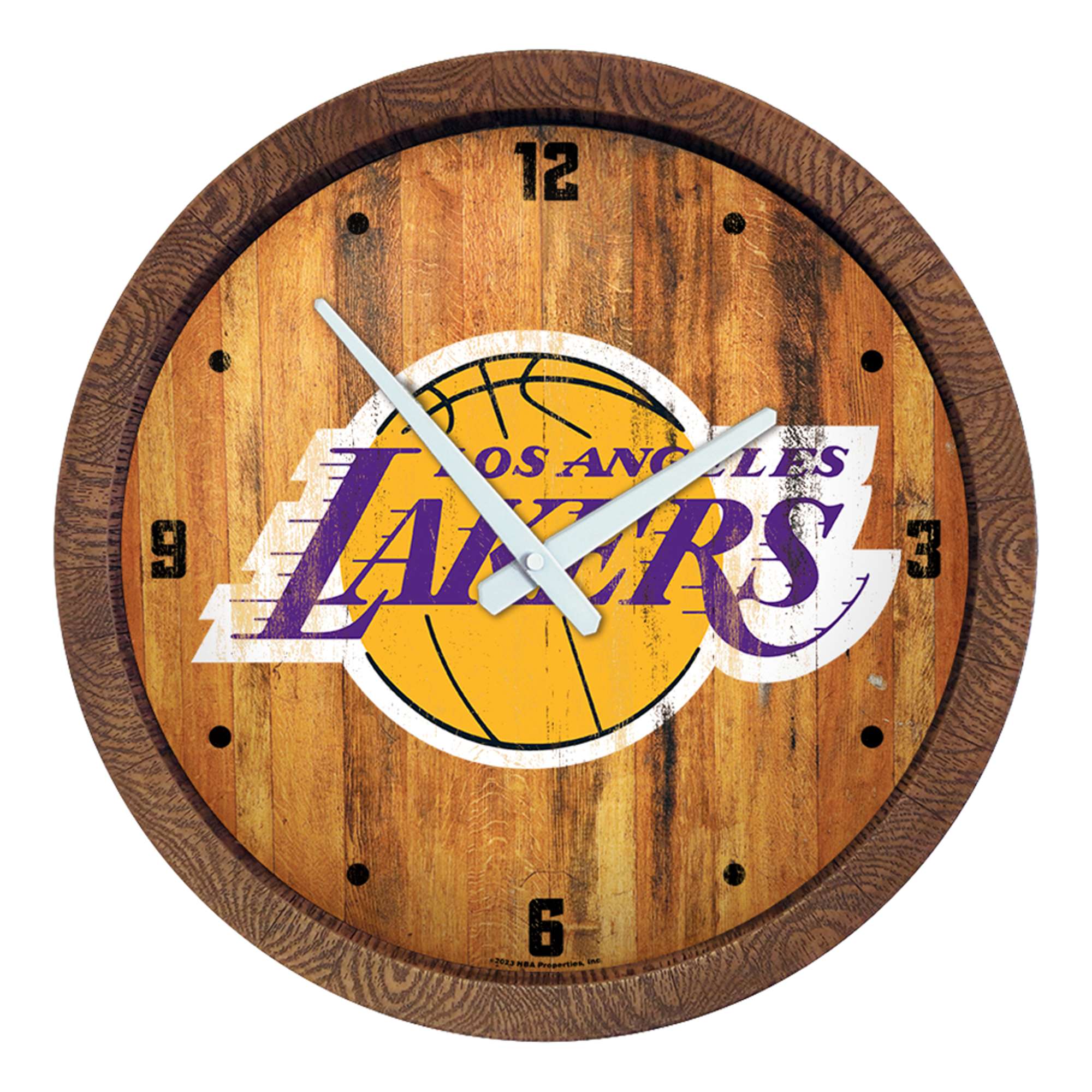Los Angeles Lakers: "Faux" Barrel Top Clock    