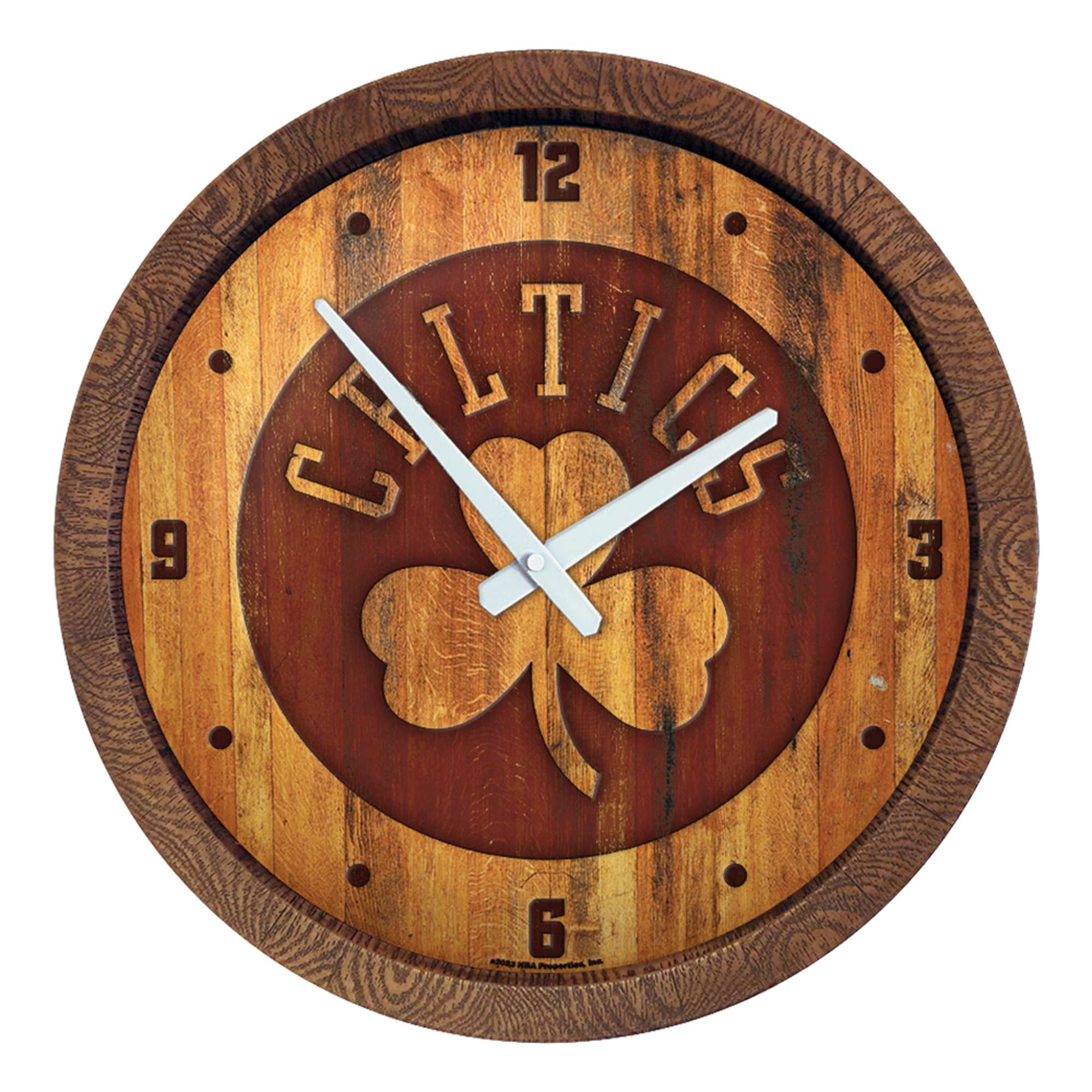Boston Celtics: Logo - "Faux" Barrel Top Clock    
