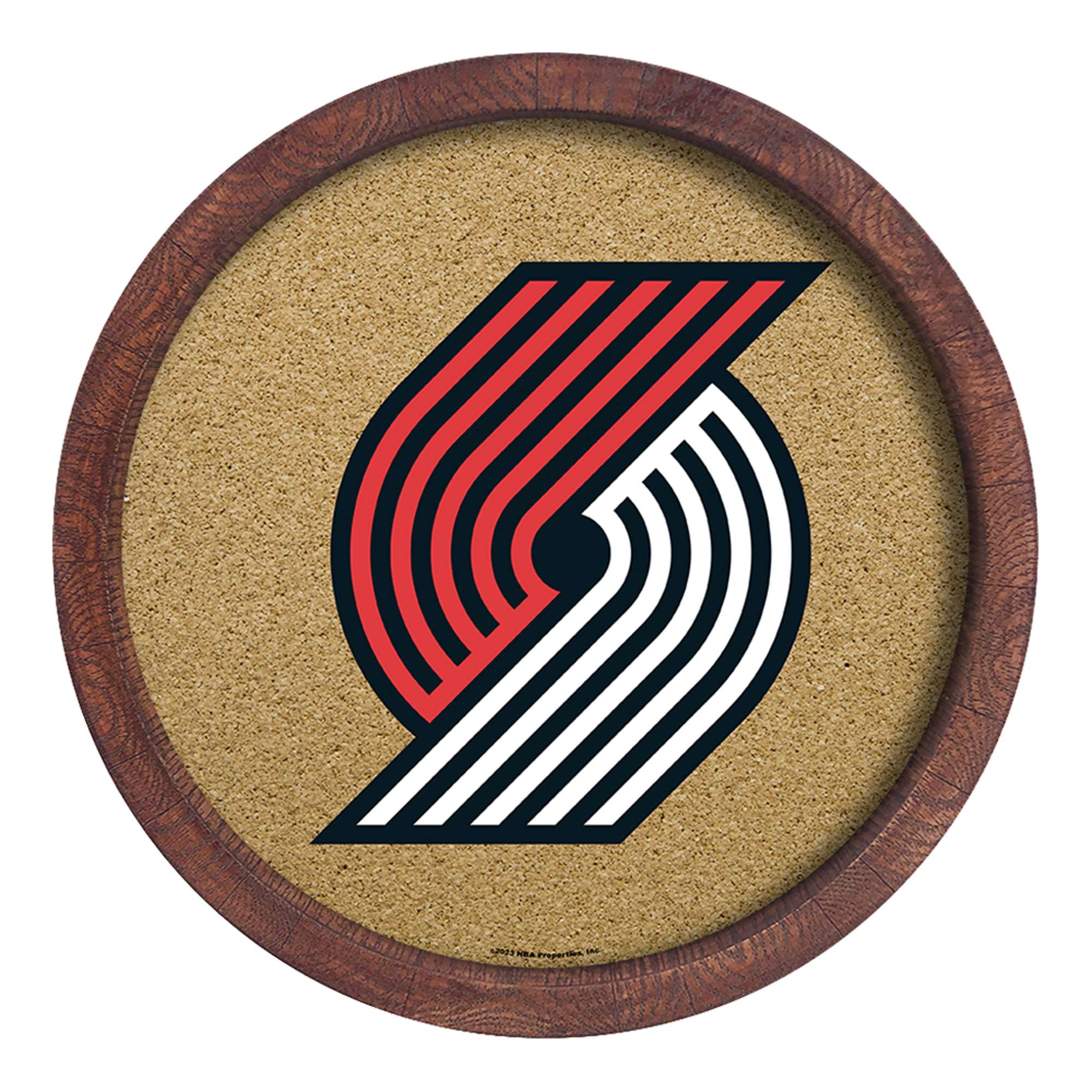 Portland Trail Blazers: "Faux" Barrel Framed Cork Board    