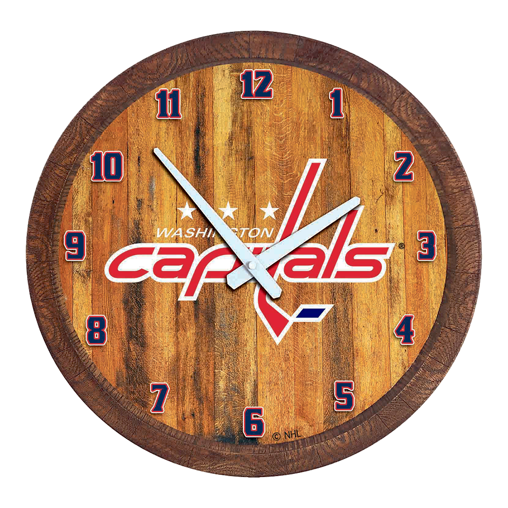 Washington Capitals "Faux" Barrel Top Wall Clock  