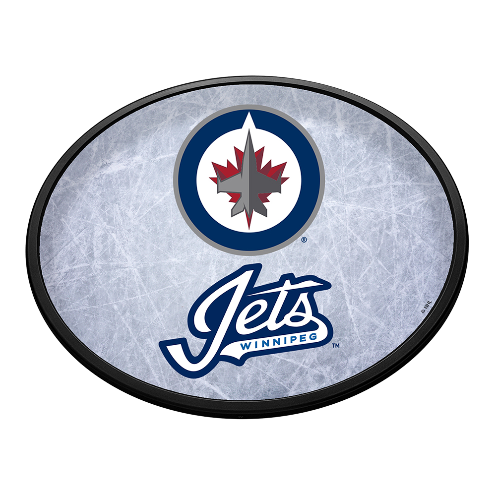 Winnipeg Jets Ice Rink - Oval Slimline Lighted Wall Sign  