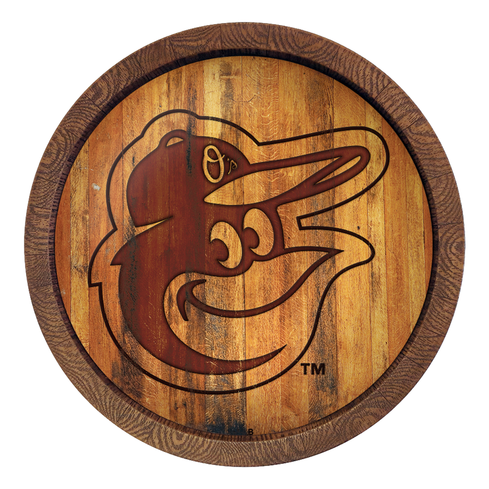 Baltimore Orioles: Branded "Faux" Barrel Top Sign   