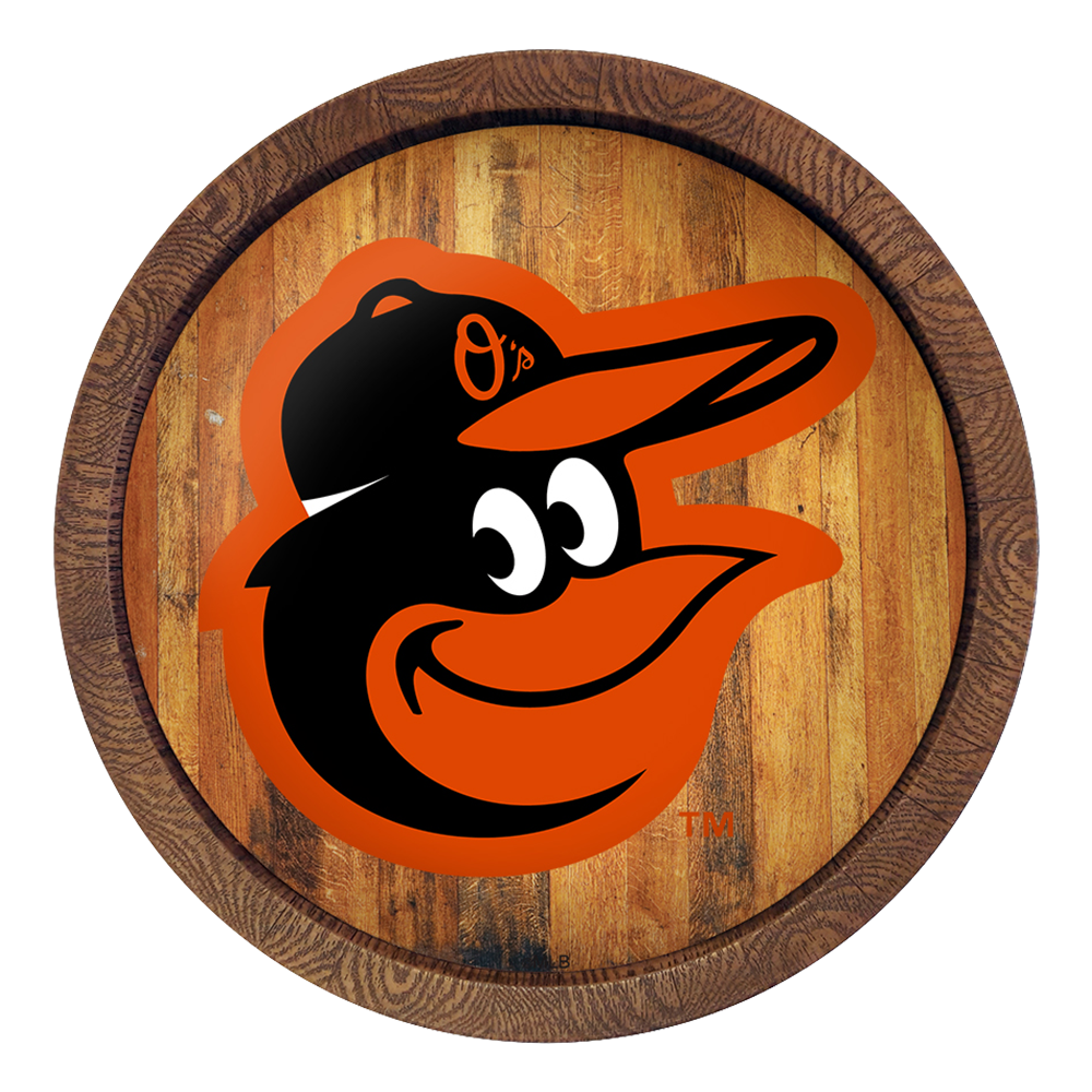 Baltimore Orioles: "Faux" Barrel Top Sign   