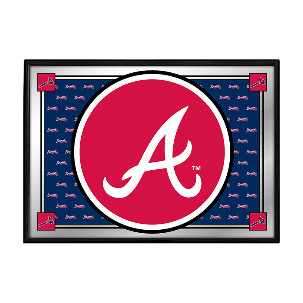 Atlanta Braves Team Spirit - Framed Mirrored Wall Sign  