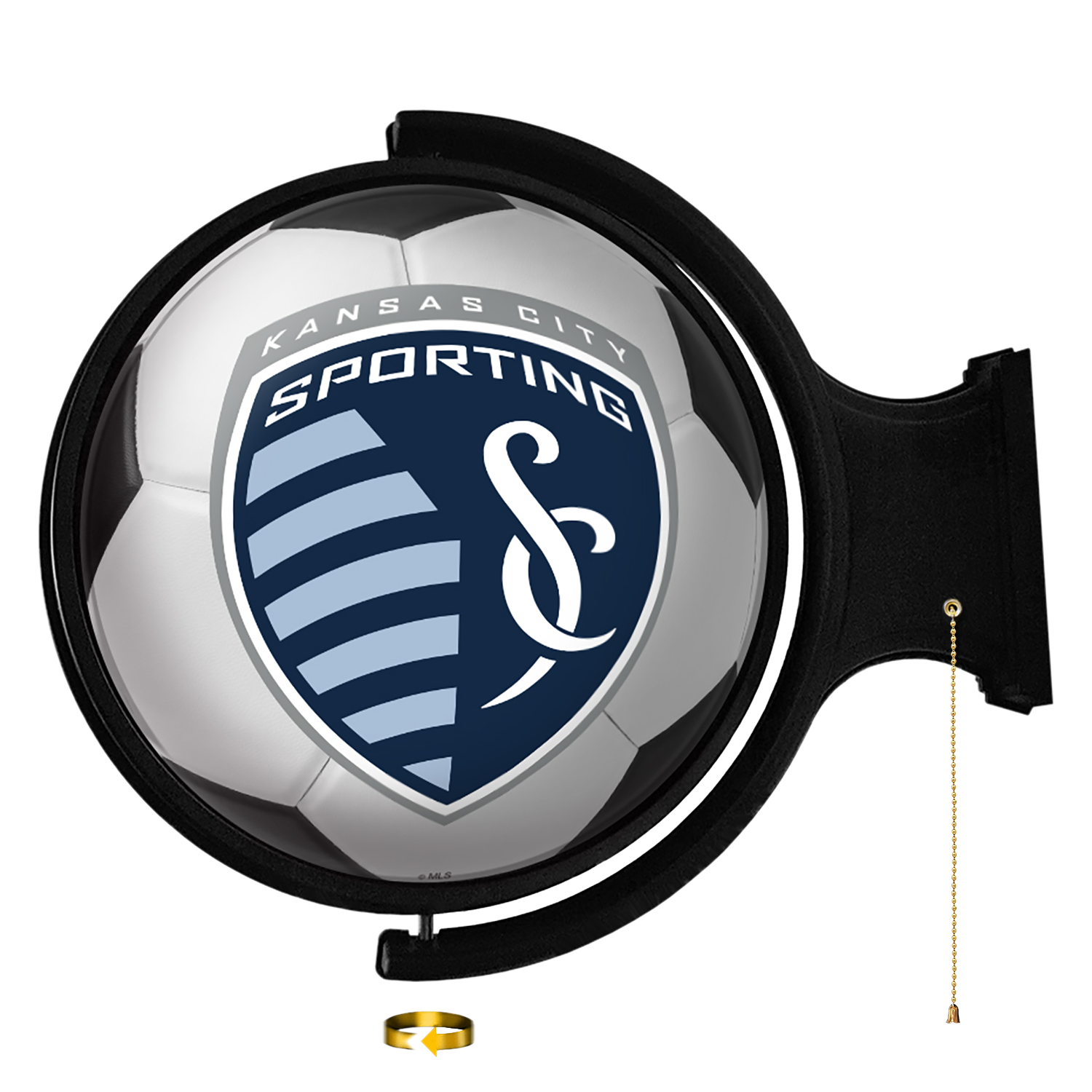 Sporting Kansas City: Soccer Ball - Original Round Rotating Lighted Wall Sign