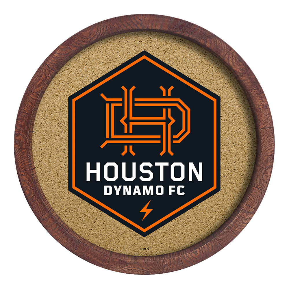 Houston Dynamo: "Faux" Barrel Framed Cork Board  