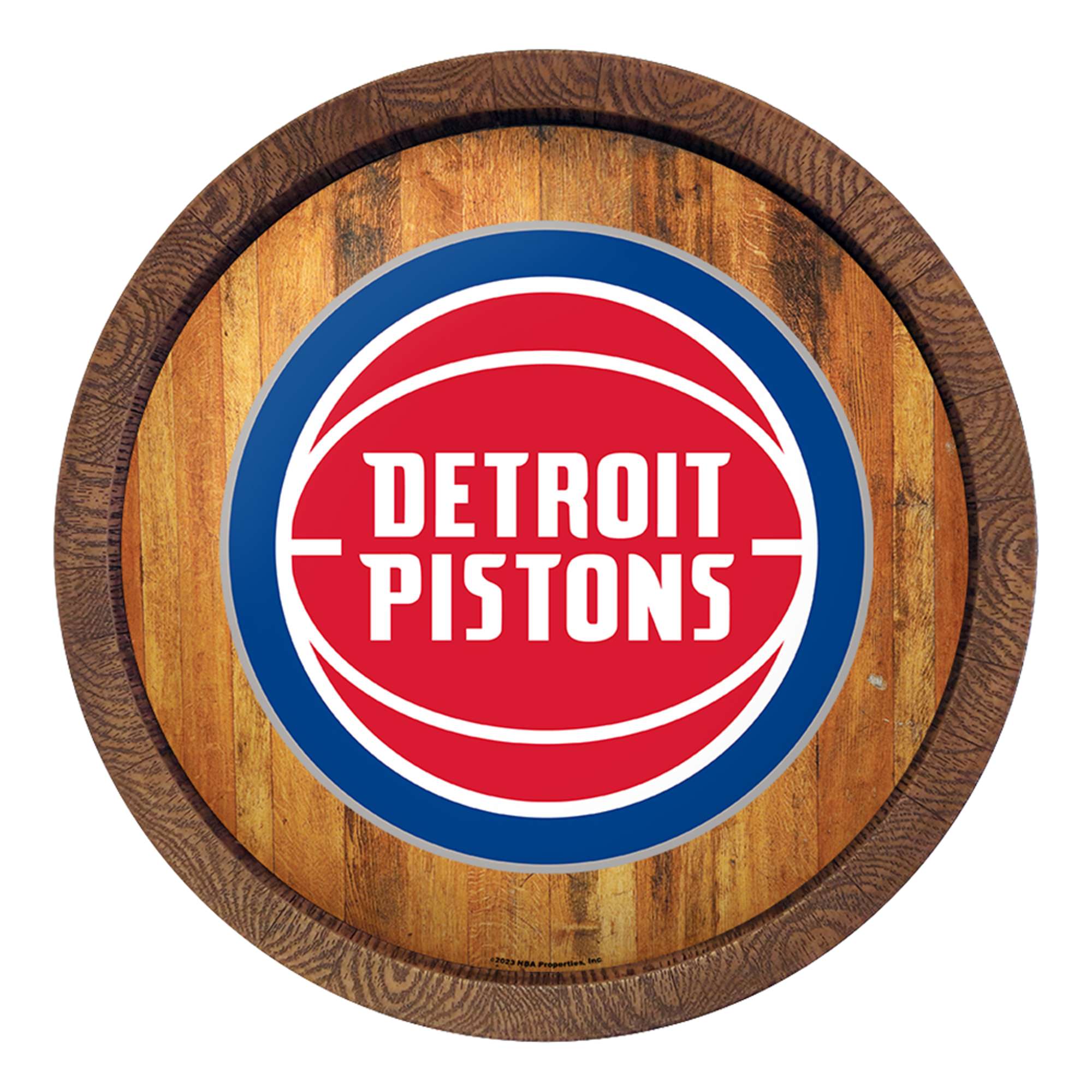 Detroit Pistons: "Faux" Barrel Top Sign    