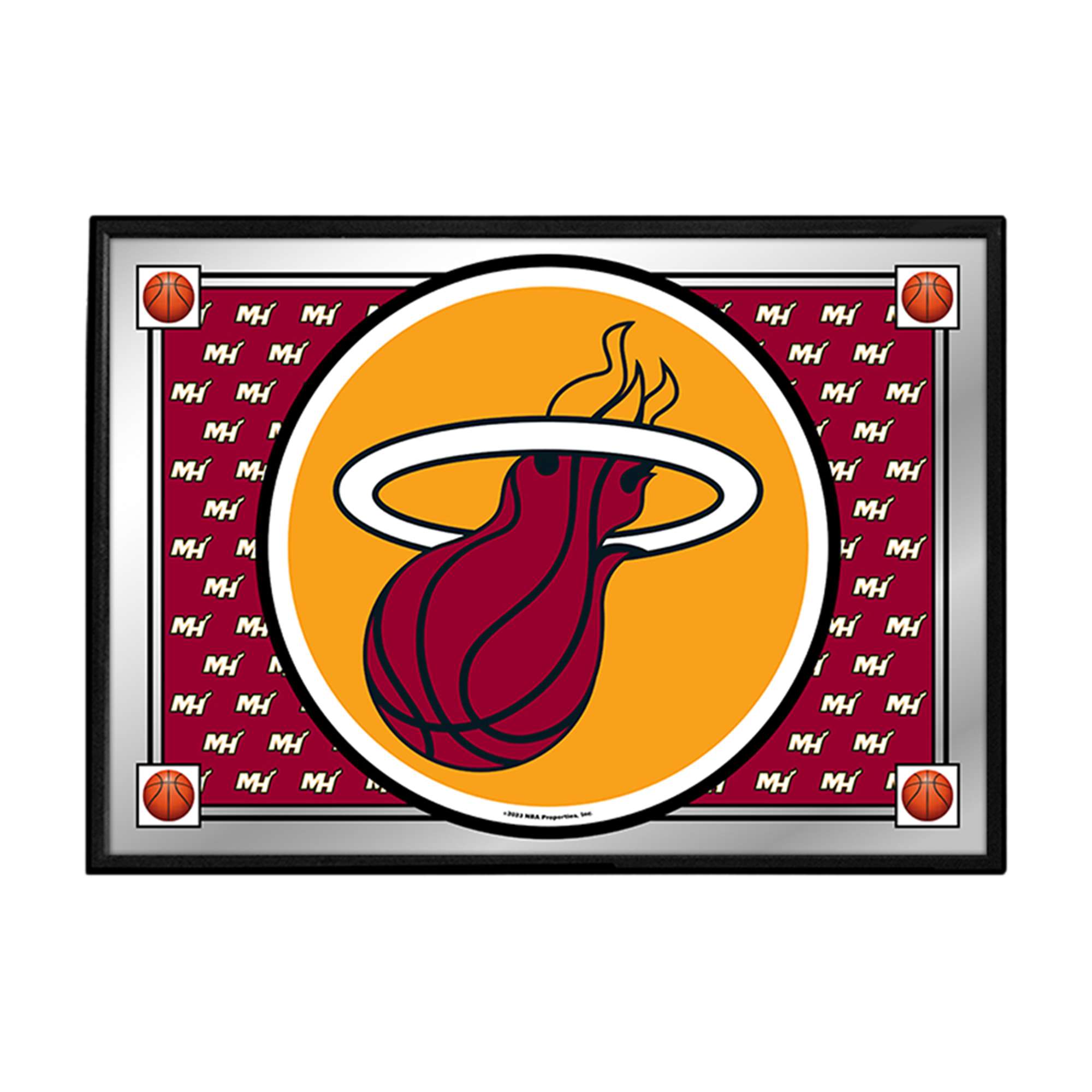 Miami Heat: Team Spirit - Framed Mirrored Wall Sign