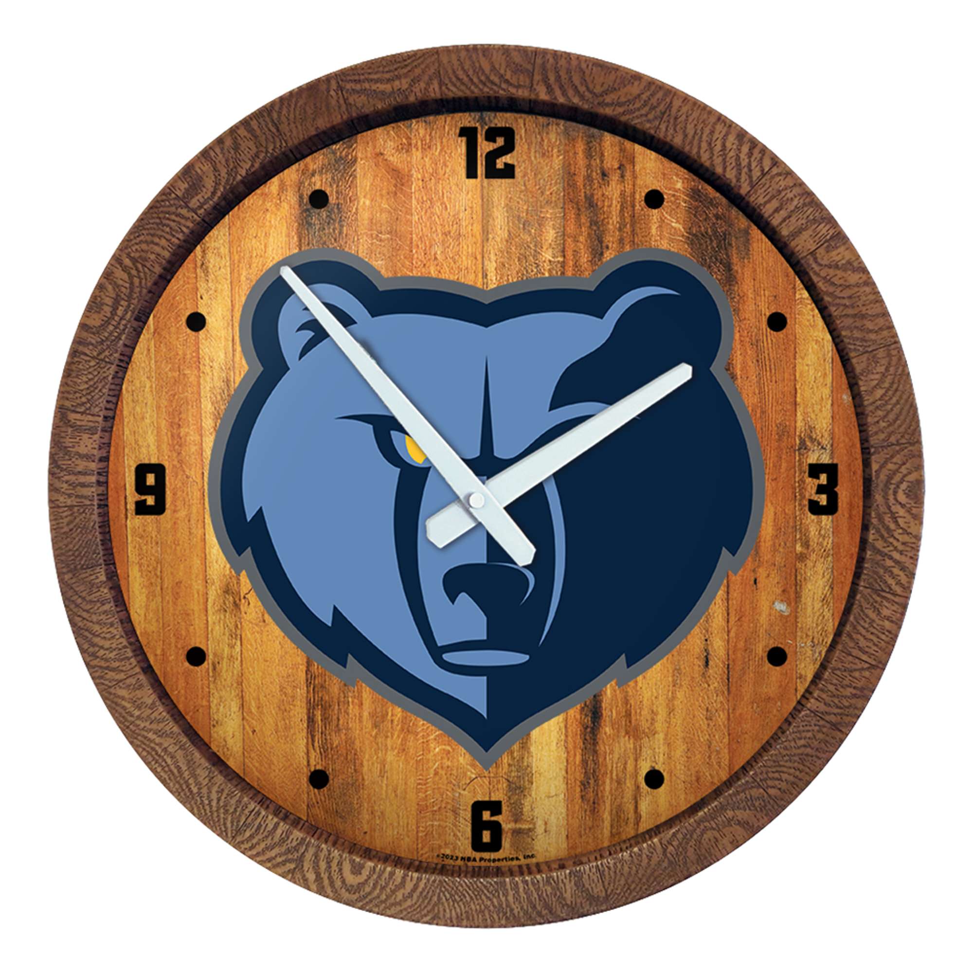 Memphis Grizzlies: "Faux" Barrel Top Clock    