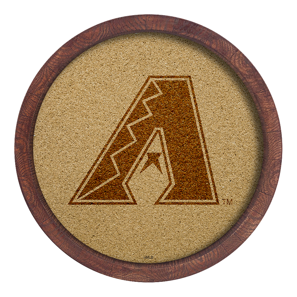 Arizona Diamondbacks "Faux" Barrel Framed Cork Board  