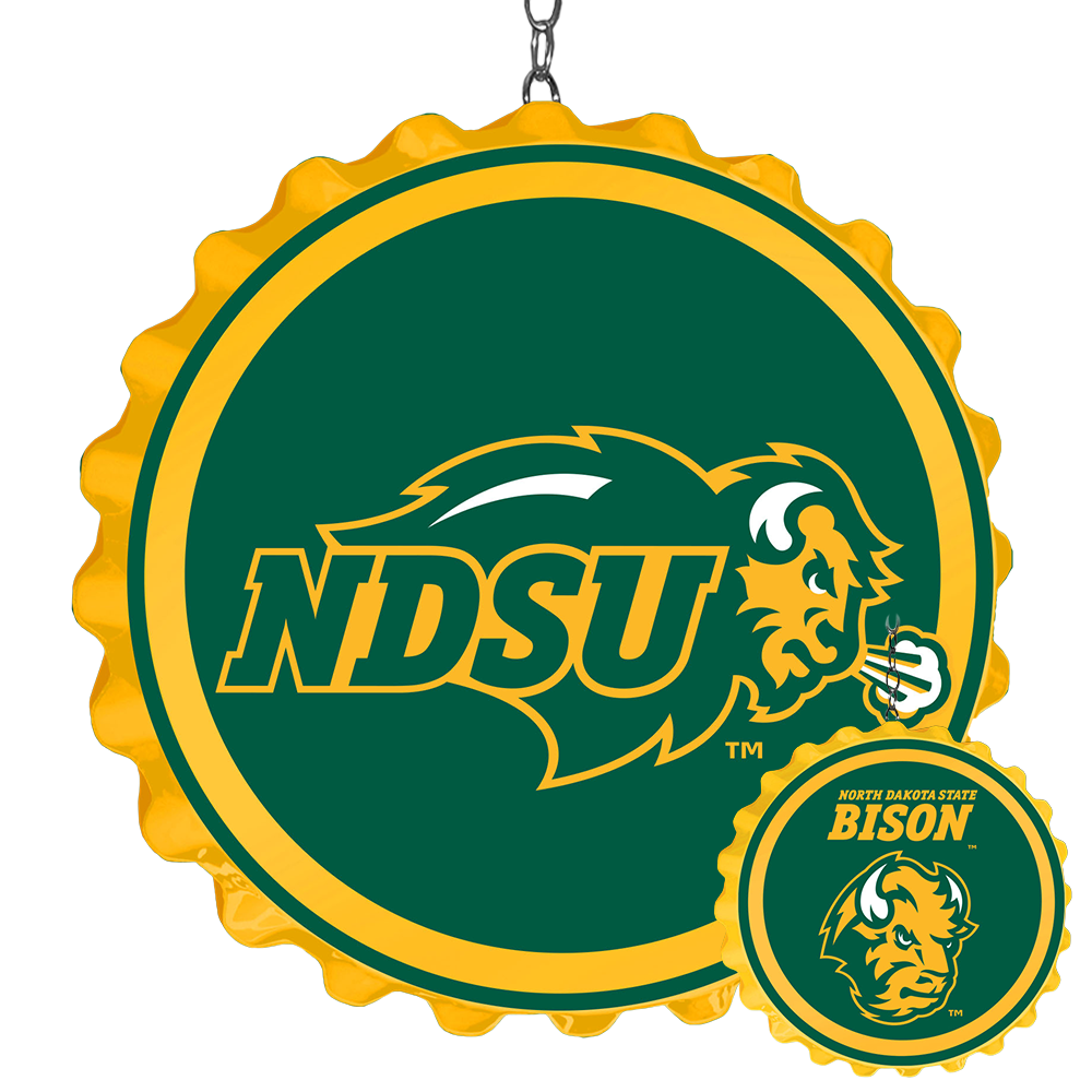 North Dakota State Bison Bottle Cap Dangler  