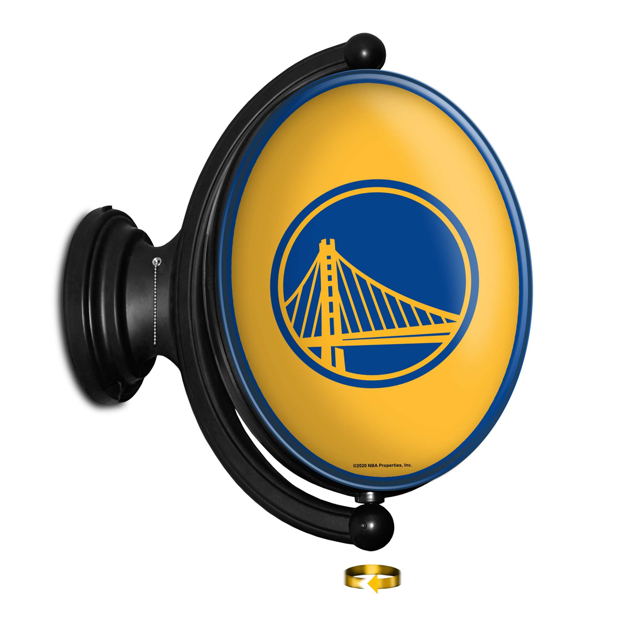 Golden State Warriors: Original Oval Rotating Lighted Wall Sign    