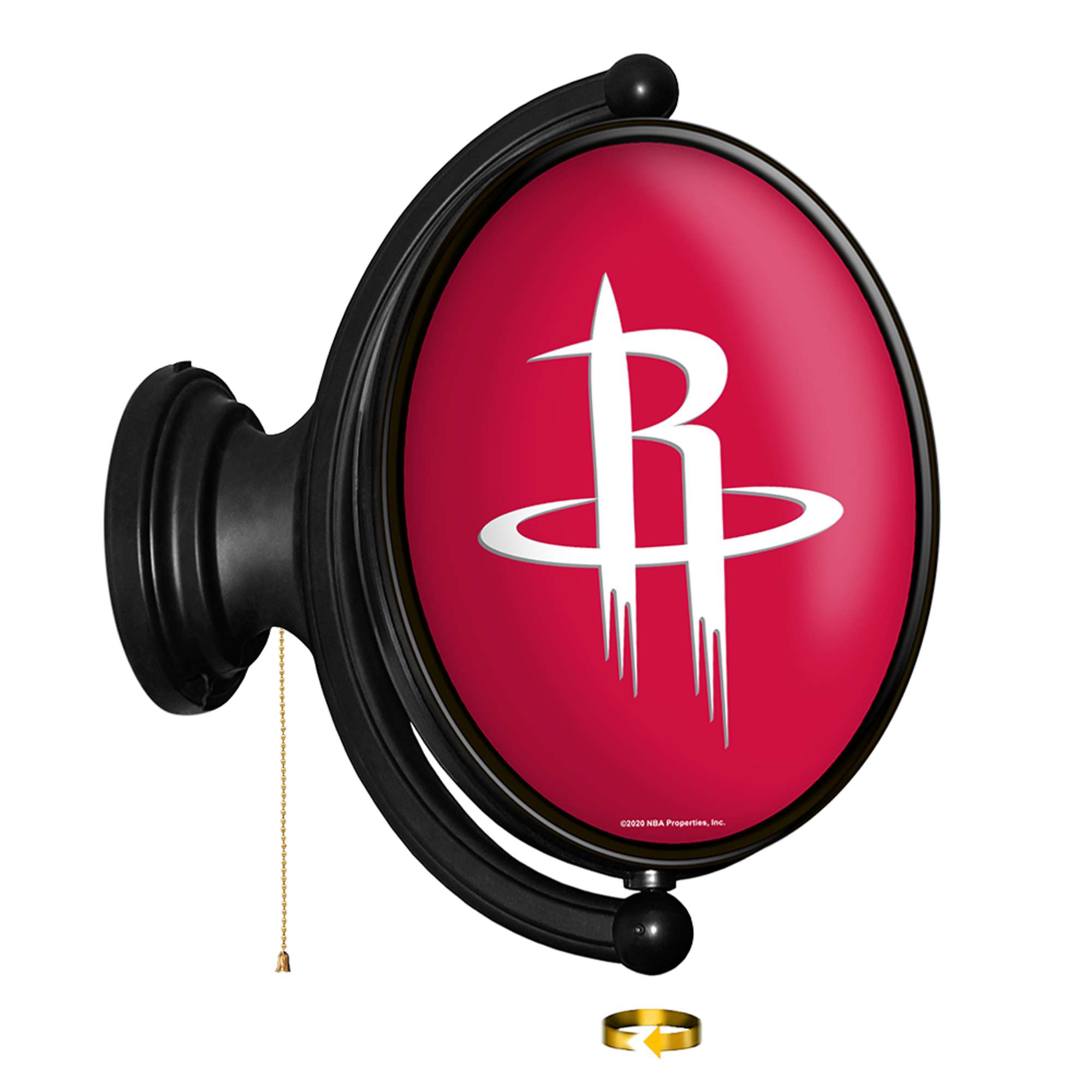 Houston Rockets: Original Oval Rotating Lighted Wall Sign